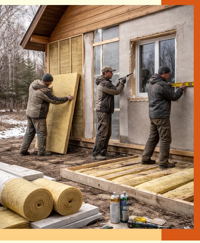 Утепление дачного дома в Лесне от 4938 руб/м2 — недорого | ТепломастерЛсн