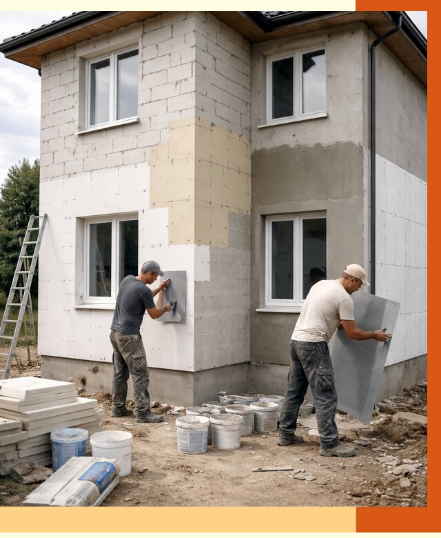 Утепление дома из газобетона в Лесне от 4366 руб./м² — заказать у ТепломастерЛсн